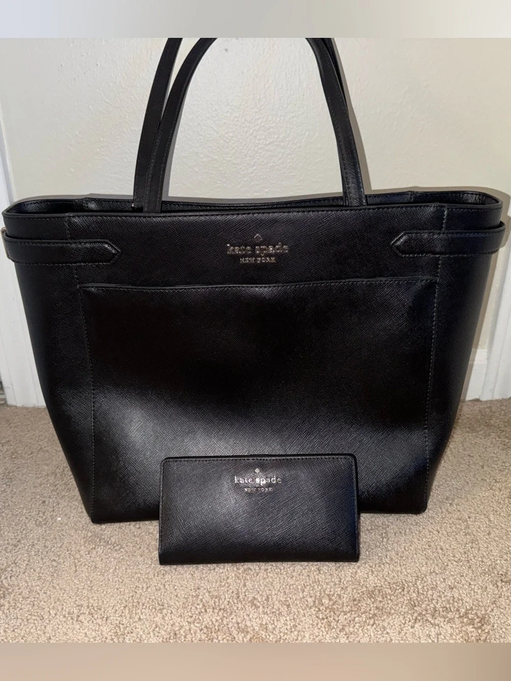 Kate Spade Staci Laptop Tote with matching Staci Large Slim Bifold Wallet